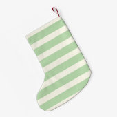 Cute rabbit stripe gepersonaliseerde monogram kleine kerstsok (Achterkant (Hangend))