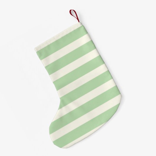 Cute rabbit stripe gepersonaliseerde monogram kleine kerstsok (Achterkant (Hangend))
