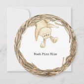 Cute Rabbit Sweet Animal Baby Announcement Card Kaart (Voorkant)
