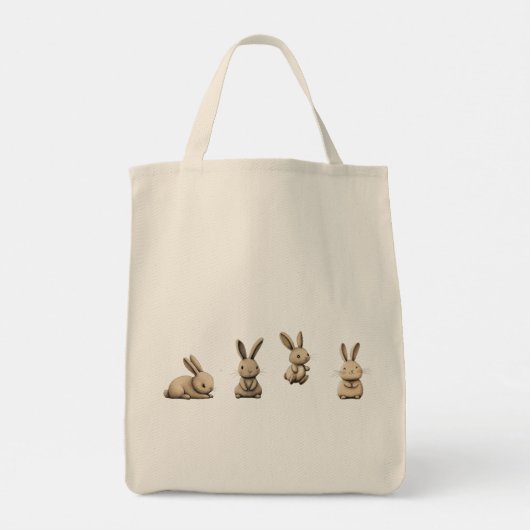 Cute Rabbit Tote Bag (Achterkant)