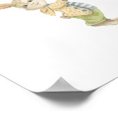 Cute Rabbit With Blue Balloon Nursery Poster (Hoek)