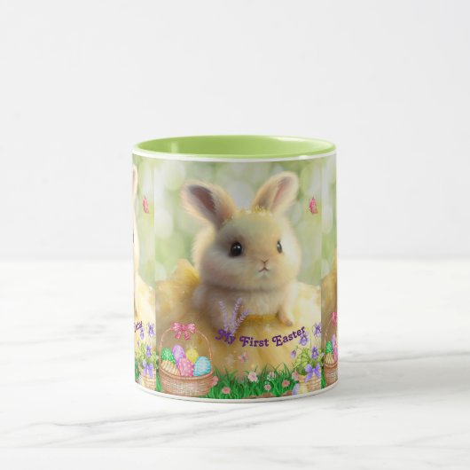 Cute Rabbit yellow jurk First Easter Specialized Mok (Midden)