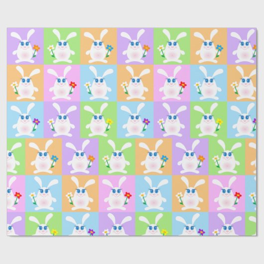 Cute Rabbits Cadeaupapier (Vlak)