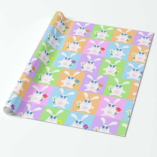 Cute Rabbits Cadeaupapier (Uitgerold)