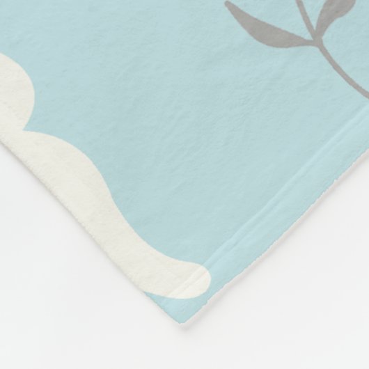 Cute Rabbits Flowers Pattern Fleece Deken (Hoek)