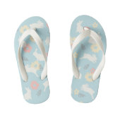 Cute Rabbits Flowers Pattern Kinder Teenslippers (Voetbed)