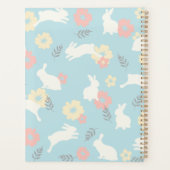 Cute Rabbits Flowers Pattern Planner (Achterkant)