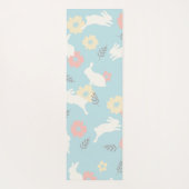 Cute Rabbits Flowers Pattern Yogamat (Achterkant)