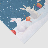 Cute Rabbits Lantern Parade door sneeuwkerst Tissuepapier (Detail)