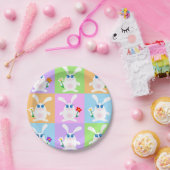 Cute Rabbits Papieren Bordje (Feest)