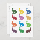 Cute Rabbits Pop Art Gifts Briefkaart (Voorkant / Achterkant)