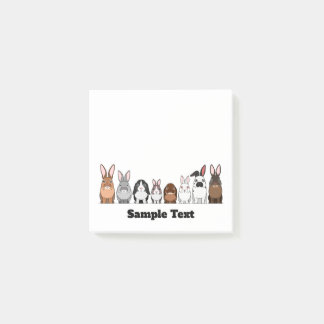 cute rabbits post it post-it® notes