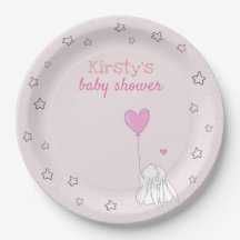 Cute Rabbits - Roze Baby shower