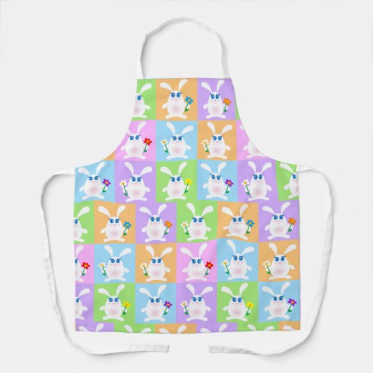 Cute Rabbits Schort (Voorkant)