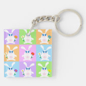 Cute Rabbits Sleutelhanger (Achterkant)