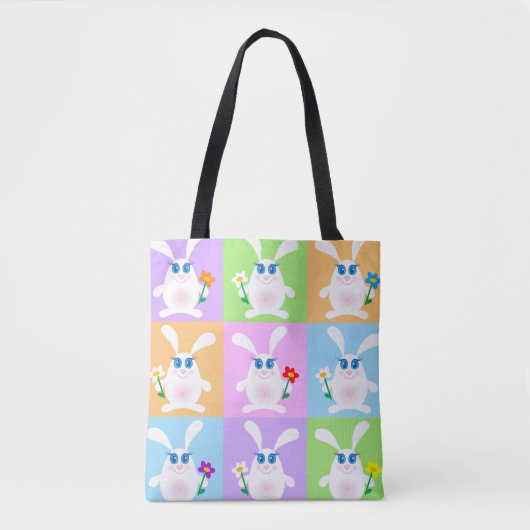 Cute Rabbits Tote Bag (Voorkant)