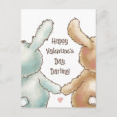 Cute Rabbits Valentijn Briefkaart (Voorkant)