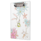 Cute rabbits with flowers notebook klembord (Links)