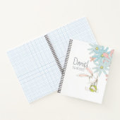 Cute rabbits with flowers notebook notitieboek (Binnen)