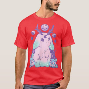 Cute Rabit Moon Phase Kawaii Pastel Gothic voor Ma T-shirt