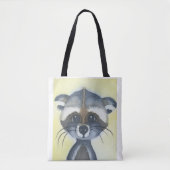 Cute Raccoon Baby Animal Tote Bag (Voorkant)