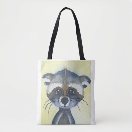Cute Raccoon Baby Animal Tote Bag (Voorkant)