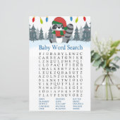 Cute Raccoon Baby shower Word Search (Staand voorkant)