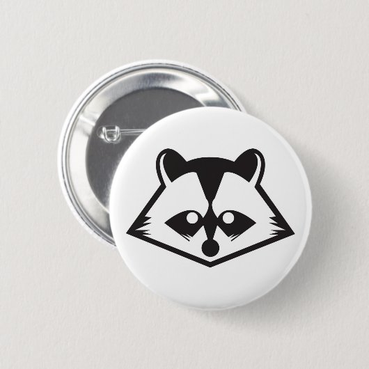Cute Raccoon Button (Voorkant /achterkant)