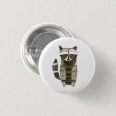 Cute Raccoon Button, Pin Ronde Button 3,2 Cm (Voorkant /achterkant)