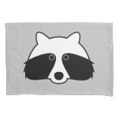 Cute raccoon cartoon pilcase voor slaapkamers kussensloop (Voorkant)