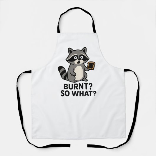 Cute Raccoon Cooking Apron – Funny Animal  Schort (Voorkant)