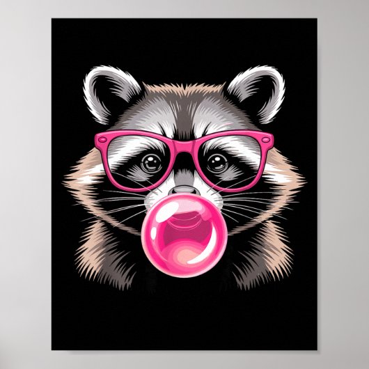 Cute Raccoon Design For Men Women Kids Racoon Racc Poster (Voorkant)