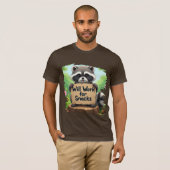 cute raccoon design with funny qoute   t-shirt (Voorkant volledig)