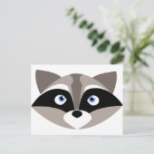 Cute Raccoon Face Briefkaart (Staand voorkant)