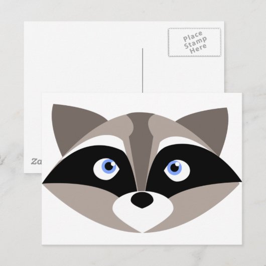 Cute Raccoon Face Briefkaart (Voorkant / Achterkant)