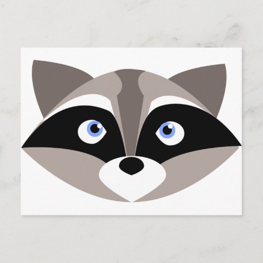 Cute Raccoon Face Briefkaart (Voorkant)