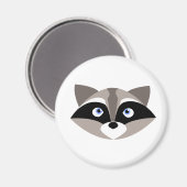Cute Raccoon Face Magneet (Voorkant / Achterkant)