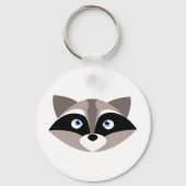 Cute Raccoon Face Sleutelhanger (Voorkant)