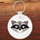 Cute Raccoon Face Sleutelhanger (Voorkant)