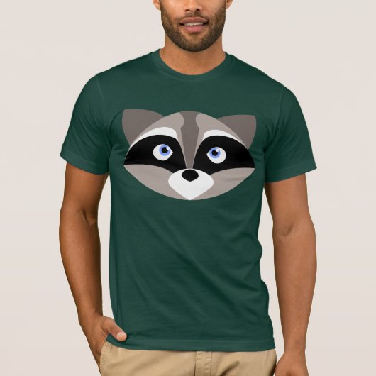 Cute Raccoon Face T-shirt (Voorkant)