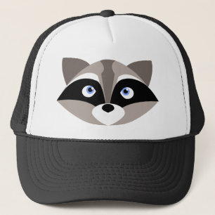 Cute Raccoon Face Trucker Pet