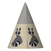 Cute Raccoon Graphics Feesthoedjes (Achterkant)