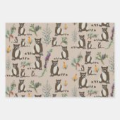 Cute Raccoon in Pine Forest Pattern Inpakpapier Vel (Voorkant)