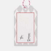 Cute Raccoon in Santa Hat Kerstfeestdag Cadeaulabel (Achterkant)