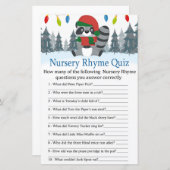 Cute Raccoon kerst Nursery Rhyme Quiz game (Voorkant / Achterkant)