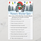 Cute Raccoon kerst Nursery Rhyme Quiz game (Voorkant)