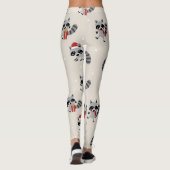 Cute Raccoon-kerstpatroon Leggings (Achterkant)