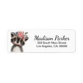 Cute Raccoon Label (Voorkant)