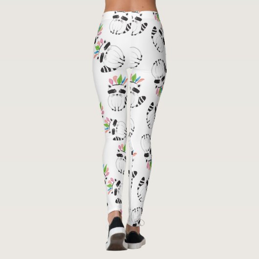 Cute Raccoon Leggings (Achterkant)