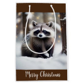 Cute Raccoon Medium Cadeauzakje (Voorkant)